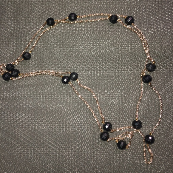 long beaded gold necklace - Picture 1 of 4